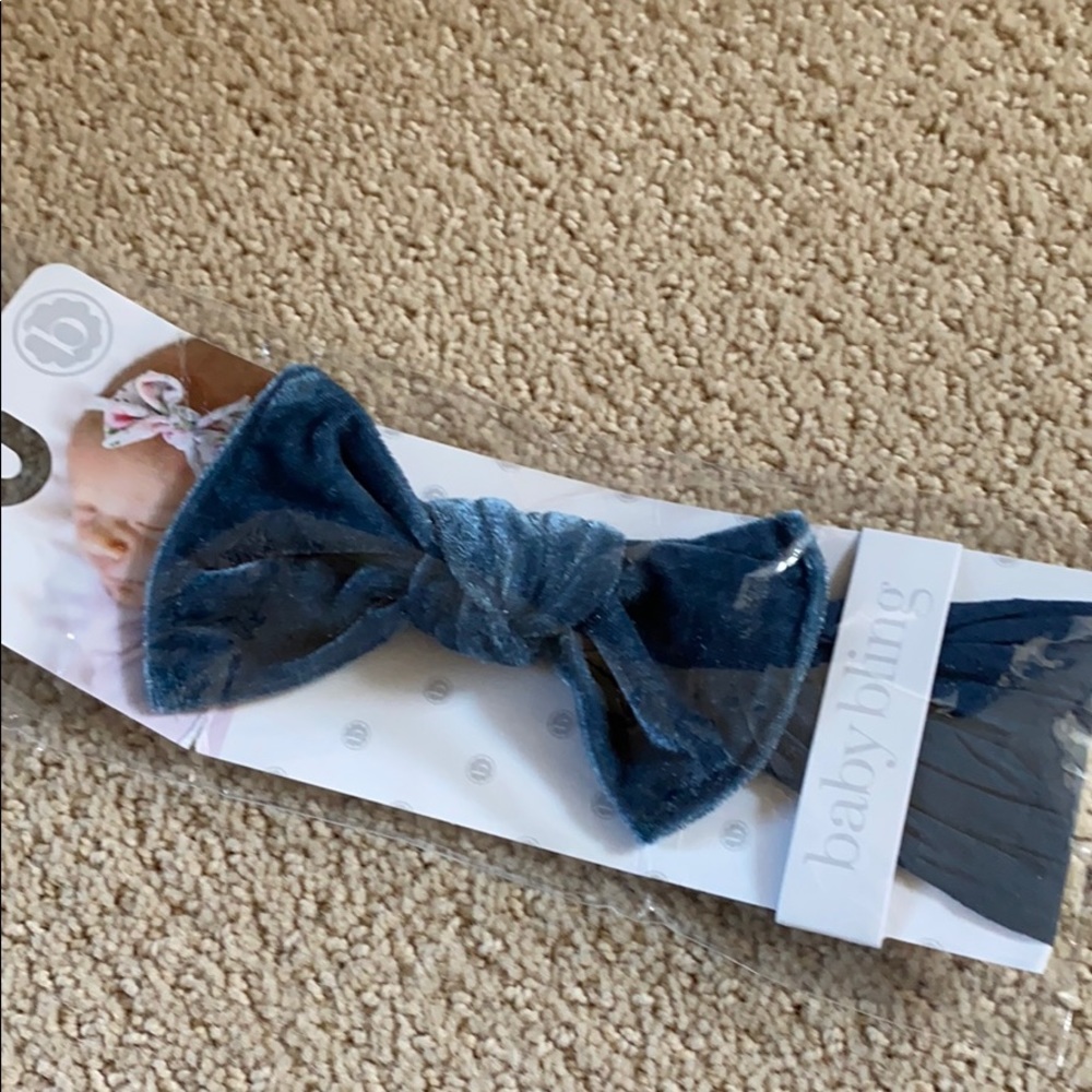 NEW baby Blink Velvet Bow Headband